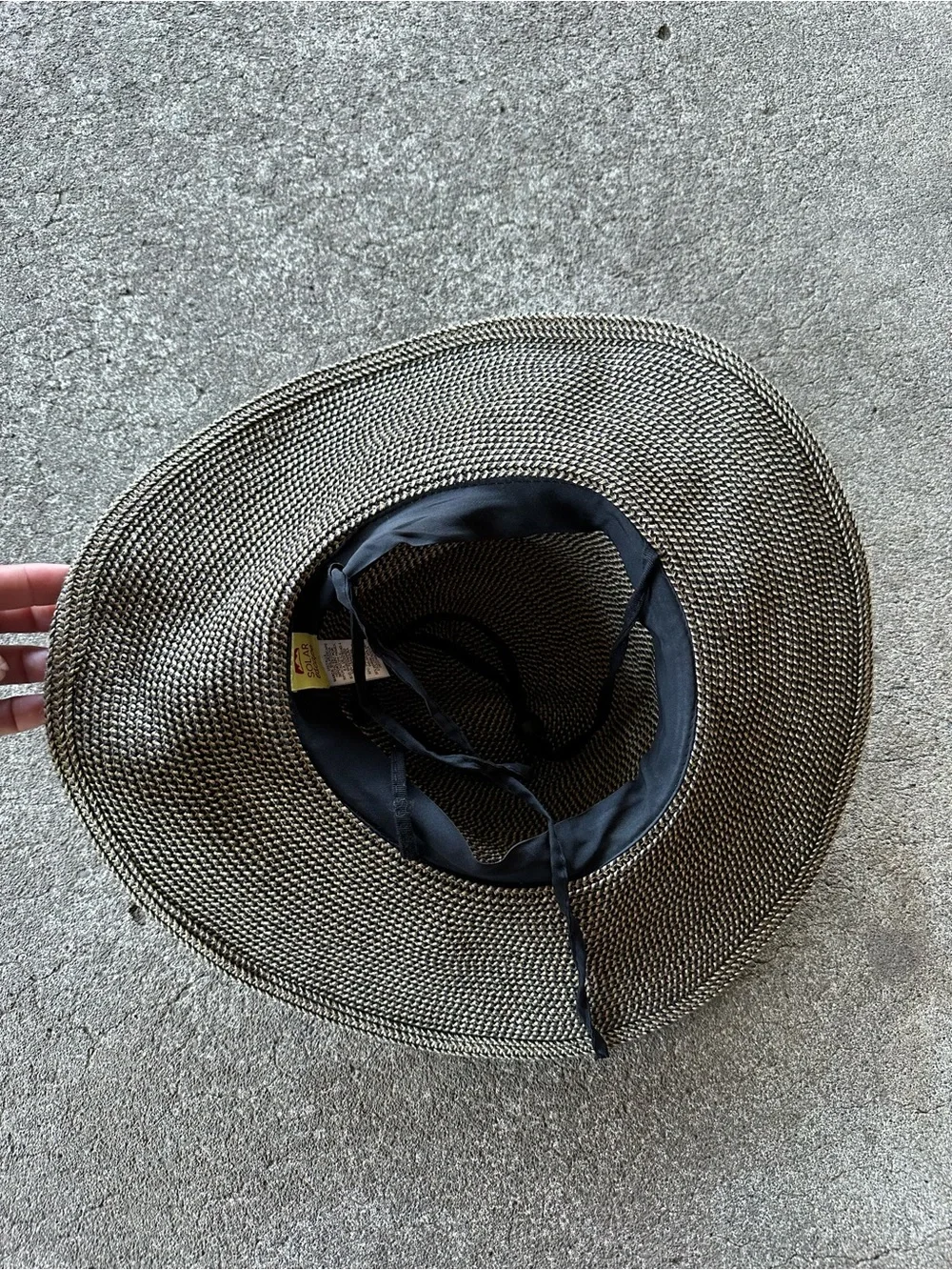 Solar Escape Woven Straw Sun Hat with Black Trim